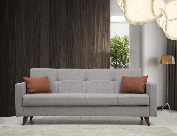 Atelier Del Sofa Polya Sofá Cama de 3 Plazas Gris Claro Atelier Del Sofa Polya Sofá Cama de 3 Plazas Gris Claro